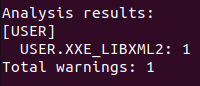 Найденное предупреждение с помощью USER.XXE_LIBXML2